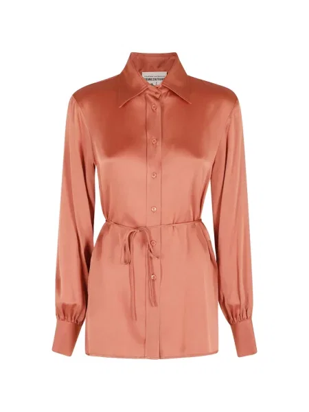 Talia koszula Semicouture wiązana pomarańczowa
