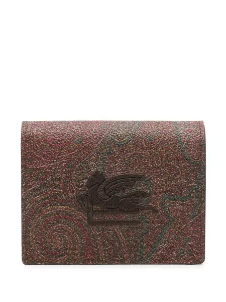 Portofel Etro cu imagine cu model paisley maro