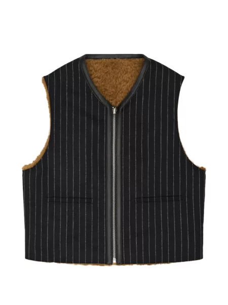 Oboustranná proužkovaný džínová vesta Denim Tears černá