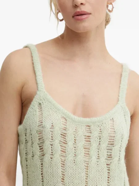 Rochie Résumé ajurata de costum verde