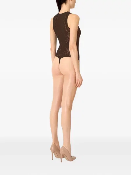 Body Wolford cu model floral roz