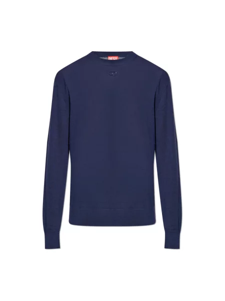 Sweter Diesel wełniany niebieski