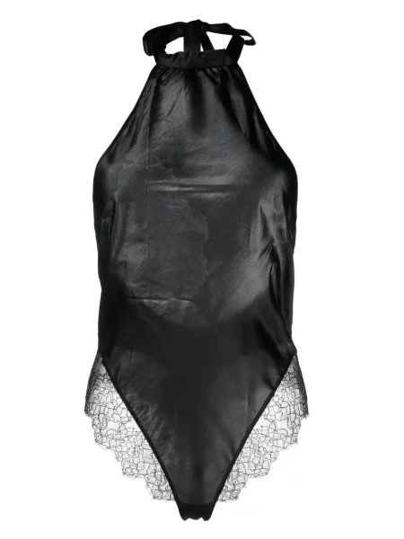 Body Maison Close de mătase negru