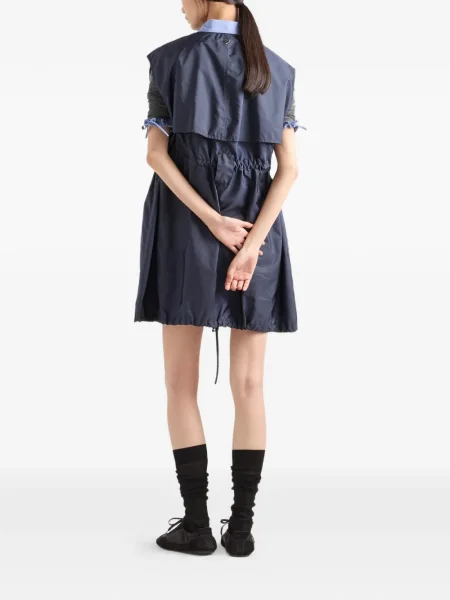 Rochie mini Prada fără mâneci de costum albastru