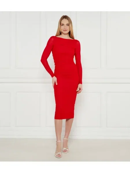 PINKO Estélyi ruha Slim Fit piros