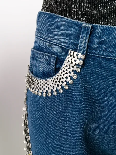 Blugi Christopher Kane cu dungi albastru