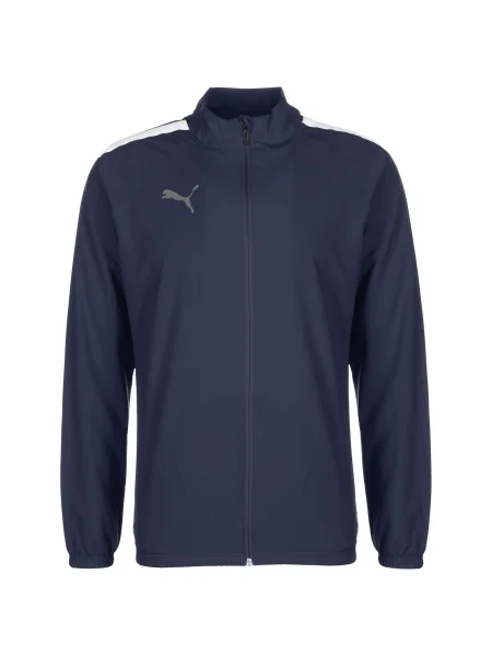 PUMA Jakna za trening TeamLiga mornarska / siva bela
