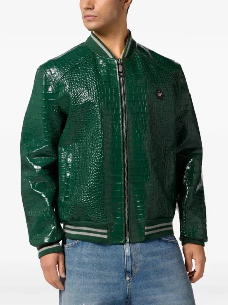 Geanta de piele Philipp Plein verde