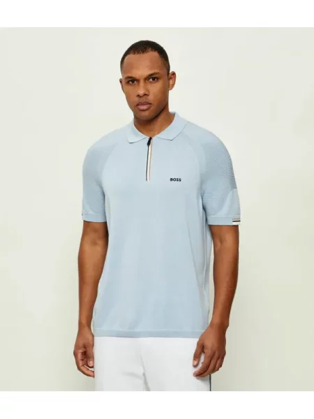 Tricou polo Boss Green albastru