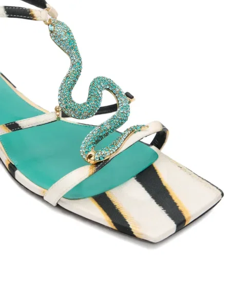 Sandale Roberto Cavalli fără toc albastru