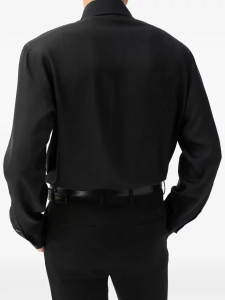 Cămașă Versace de mătase negru