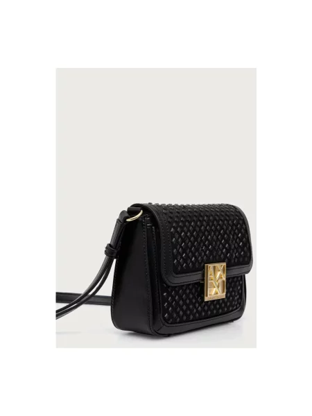 Armani Exchange torebka crossbody z imitacji skóry czarna