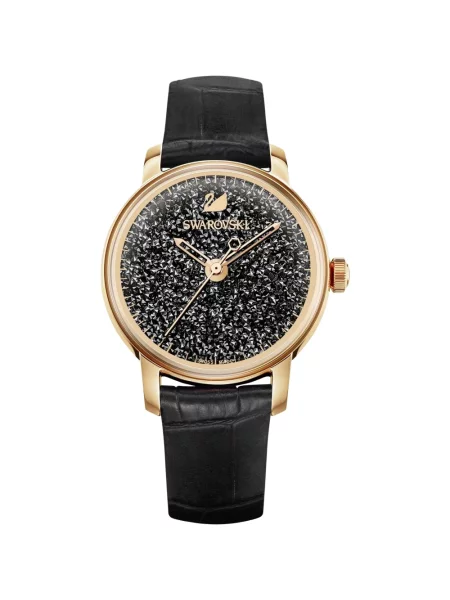 Zegarek Swarovski skórzany czarny