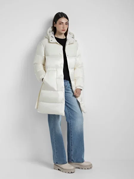 Пальто з утеплювачем Armani Exchange молочний