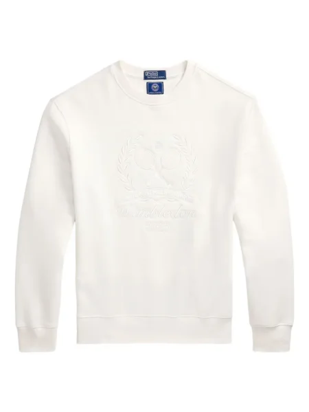 Tricou Polo Ralph Lauren din piele cu broderie în carouri maro