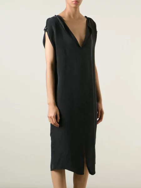 Rochie Lanvin cu decolteu în V negru