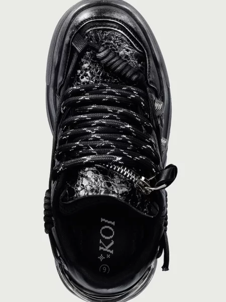 Koi Footwear Metamorphosis Distressed Platoform sportcipő női fekete