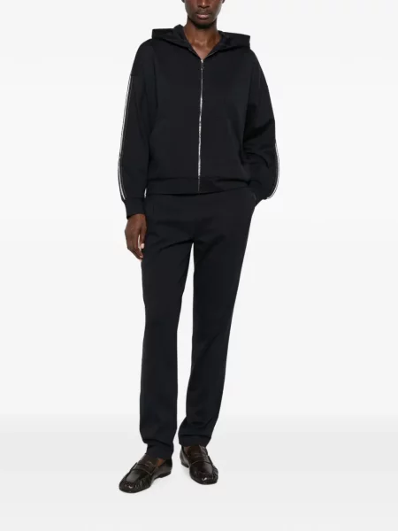 Ριγέ hoodie Fabiana Filippi μπλε