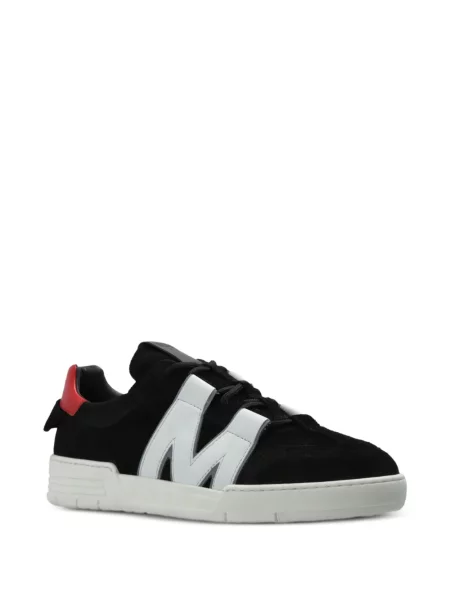 Bőr sneaker Moschino autogrammal fekete