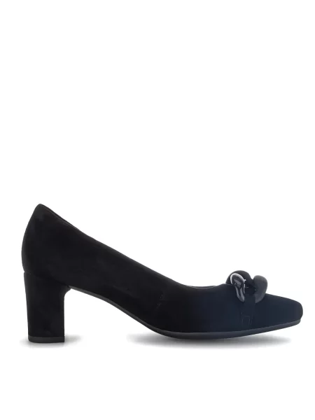 Pantofi cu toc Gabor din piele de căprioară negru