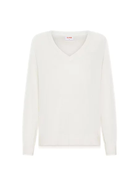 Dzianinowy sweter Sun68 biały