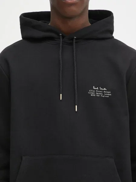 Кофта Paul Smith з капюшоном з принтом чорний