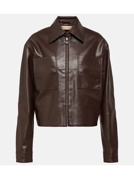 Kurtka skórzana Aya Muse brązowa
