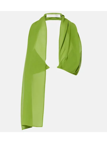 Top Christopher Esber de mătase verde