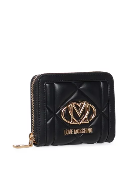 Ватиран портмоне Love Moschino с автограф черно