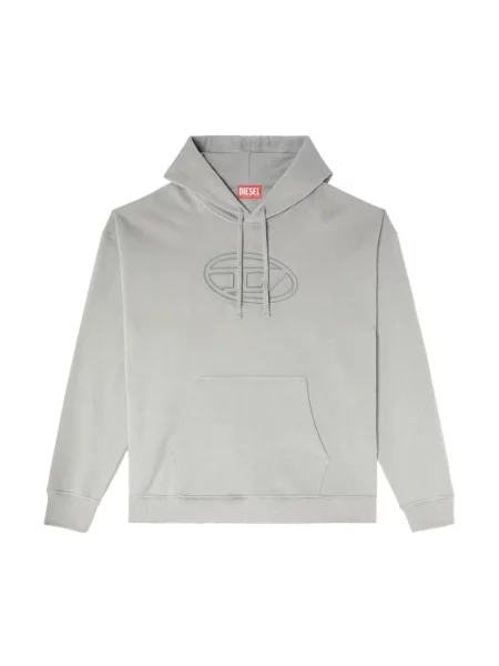 Bluza z kapturem Diesel z kapturem szara