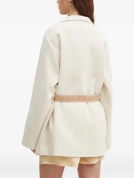 Kardigan La Petite Française z kieszeniami zapinanymi na guziki biały