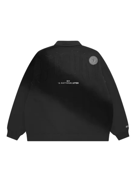Dlouhé polotričko Aape By *a Bathing Ape® s výšivkou černé