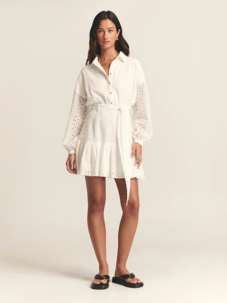 St MRLO Rochie tip bluză Pati' alb