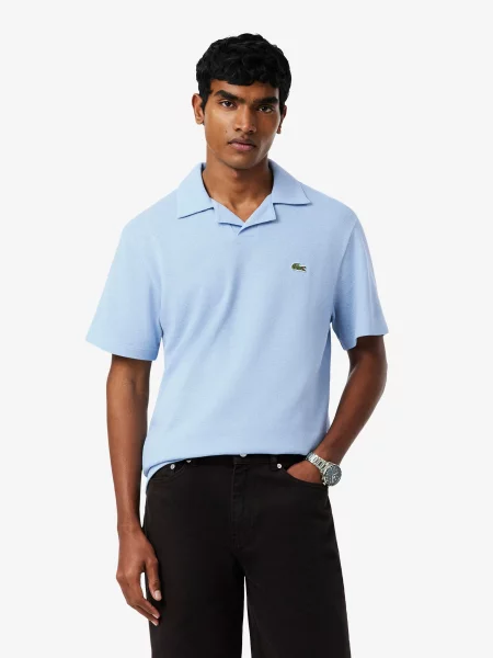 Поло Lacoste голубое