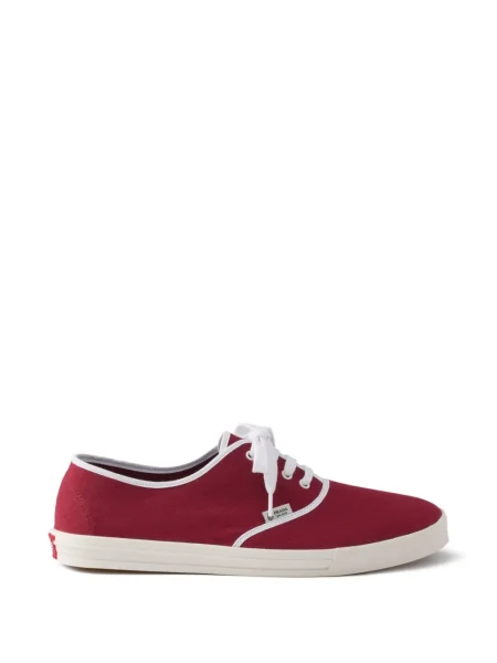 Sneakerși Prada cu șireturi din dantelă roșu