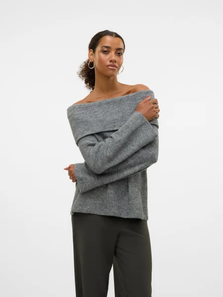 VERO MODA Pulover ERA amestecat gri