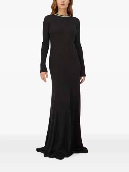 Rochie maxi Retori tricotate negru