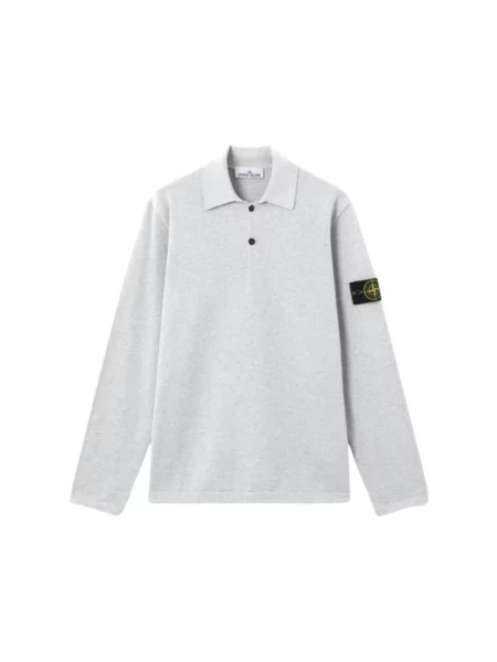 Koszulka polo Stone Island z kamieniami szara