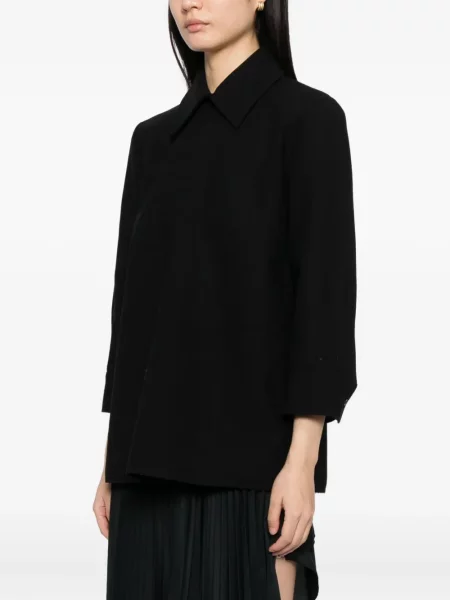 Gulerat top Jil Sander de lână negru