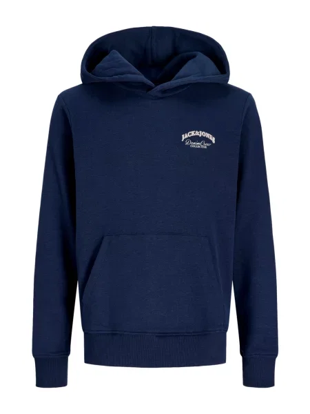 Jack & Jones Junior Μπλούζα φούτερ JJEBrandes σκούρο μπλε / τέφρα λευκό