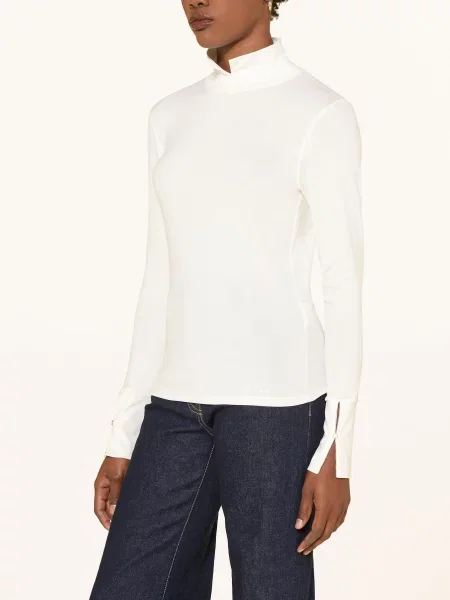 Golf bluzka Marc Cain z długim rękawem biała