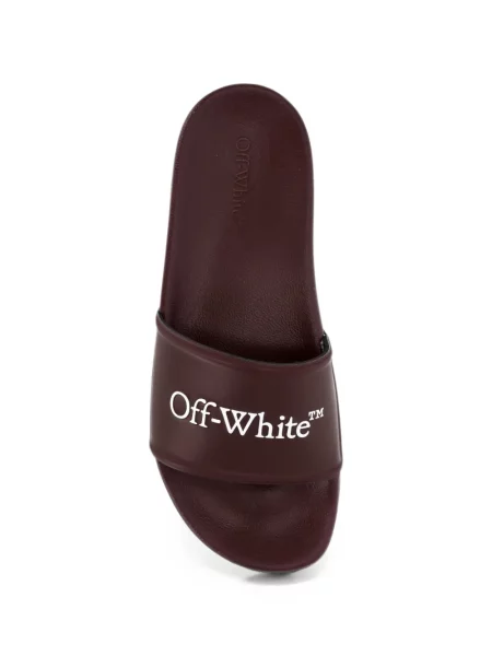 Papuci Off-white cu imagine alb