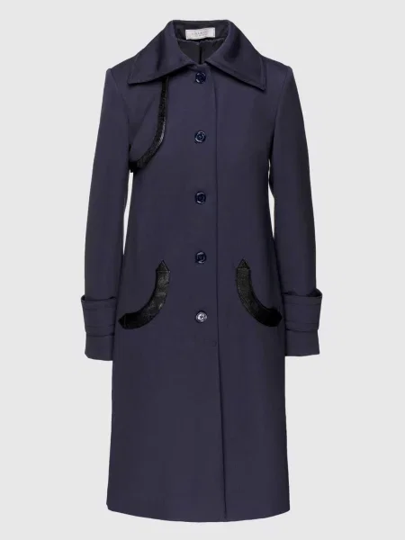 Шерстяное пальто Nina Ricci синее