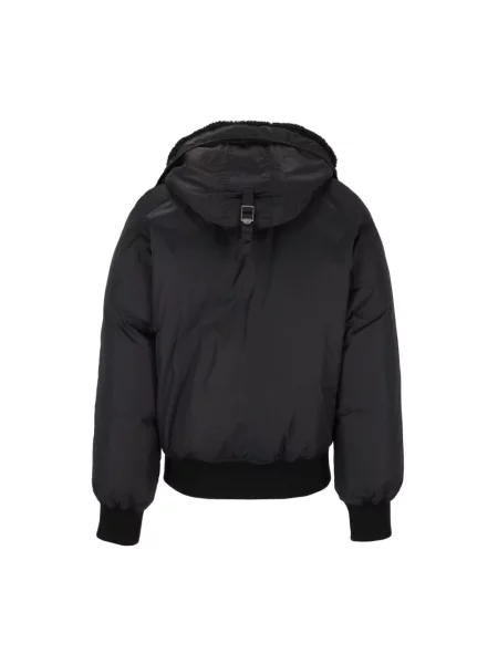 Kurtka bomber Mm6 Maison Margiela z kapturem czarny
