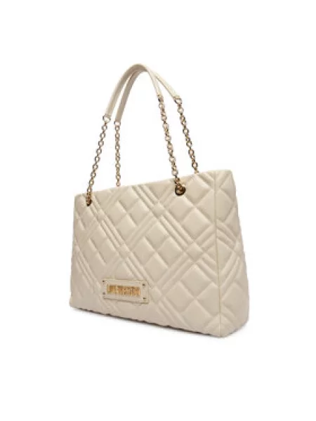 LOVE MOSCHINO Ročna torba Écru bela