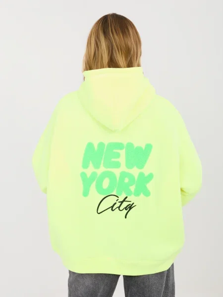 Bluza z kapturem Factory Price z kapturem żółta