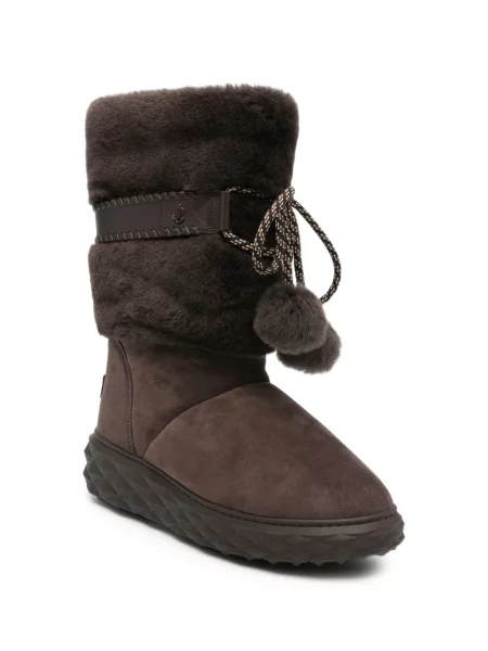 Cizme Jimmy Choo din piele de oaie maro