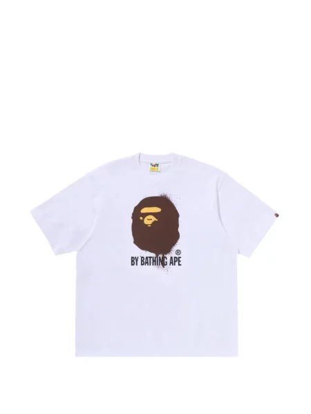Tričko A Bathing Ape® s potiskem bílé