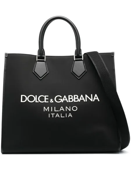 Geantă Dolce & Gabbana cu imagine negru
