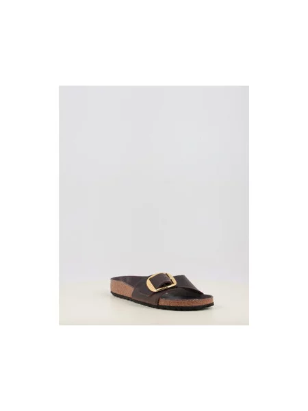 Birkenstock Pantofle Madrid Big Buckle tmavě / zlatá hnědá
